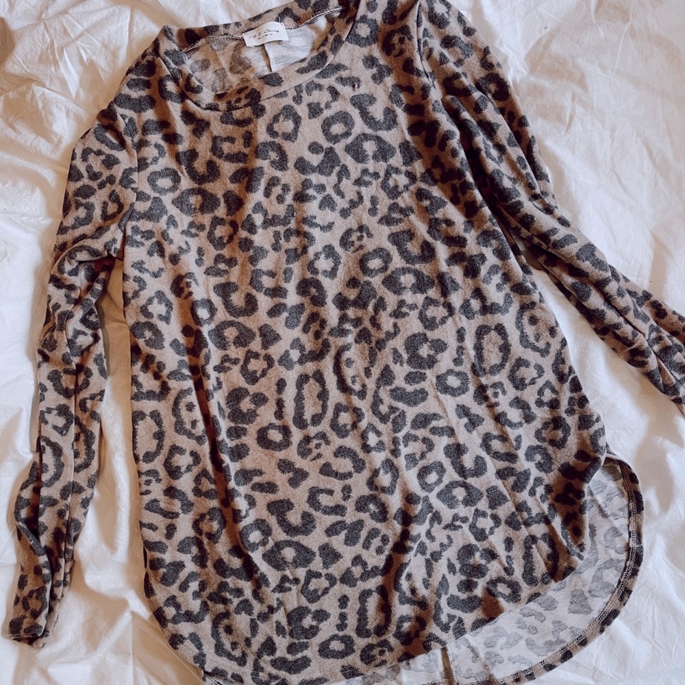 Leopard long sleeve tunic